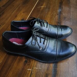 Men's Playboy dress shoes black leather